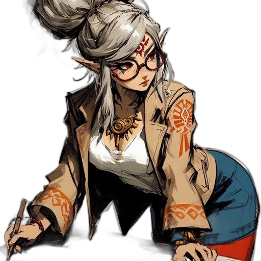 staff, weapon, face, jacket transparent PNG cut-out