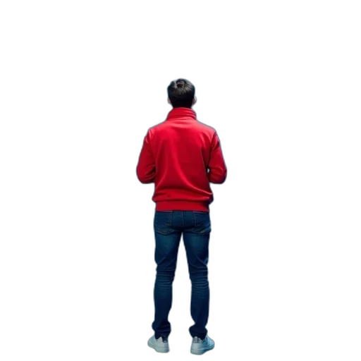 jacket, staff, robot, face transparent PNG cut-out