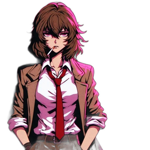 jacket, staff, face, weapon transparent PNG cut-out