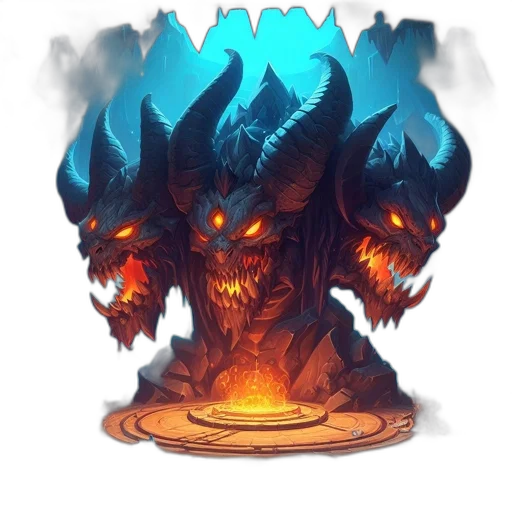 dragon, creature, crown, staff transparent PNG cut-out