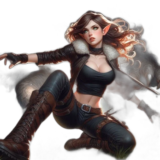 fantasy art, concept art, comic book art, photorealistic transparent PNG cut-out