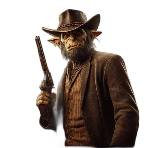 staff, animal, concept art, photorealistic transparent PNG cut-out