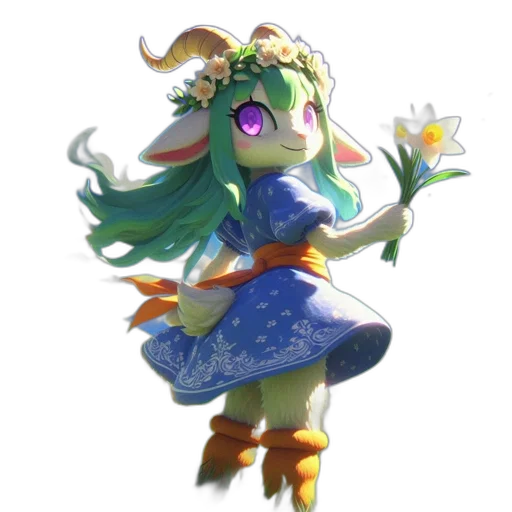 staff, dress, dragon, mask transparent PNG cut-out