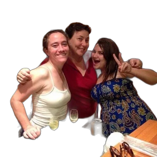 staff, jewelry, three, women transparent PNG cut-out