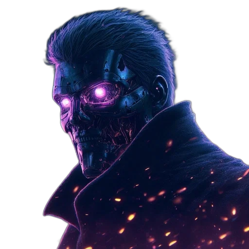 mask, face, robot, cyberpunk transparent PNG cut-out