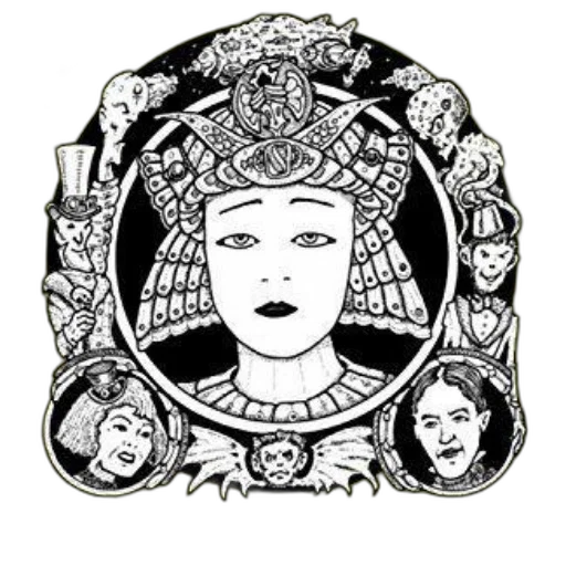 crown, jewelry, staff, face transparent PNG cut-out
