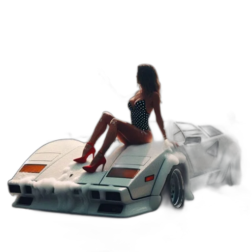 car, robot, concept art, 3d render transparent PNG cut-out