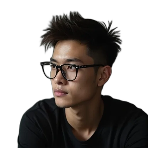 hair, face, staff, hat transparent PNG cut-out