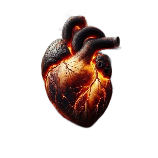 concept art, 3d render, photorealistic, heart transparent PNG cut-out