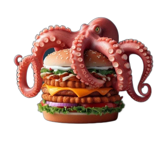 food, creature, animal, 3d render transparent PNG cut-out