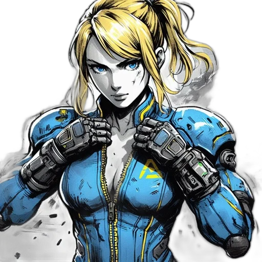 robot, comic book art, cyberpunk, concept art transparent PNG cut-out