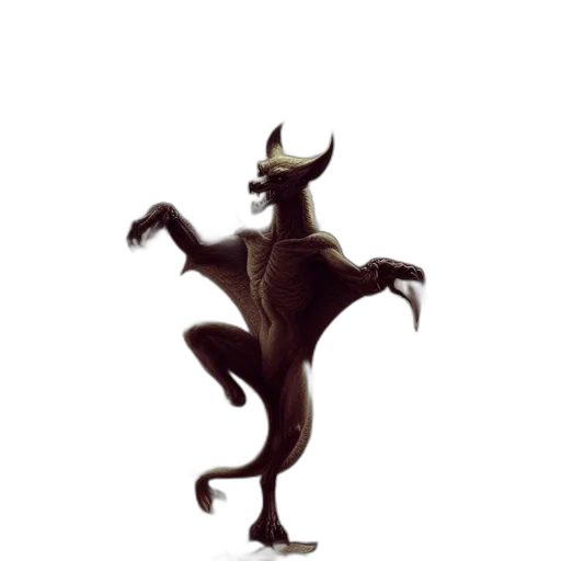dragon, creature, animal, staff transparent PNG cut-out