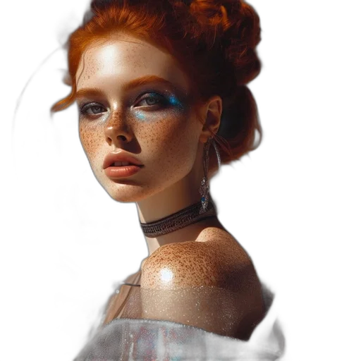 dress, face, robot, jewelry transparent PNG cut-out