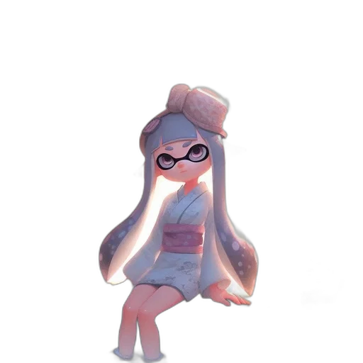 dress, staff, weapon, hair transparent PNG cut-out