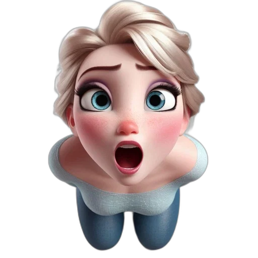 face, 3d render, cartoon, photorealistic transparent PNG cut-out