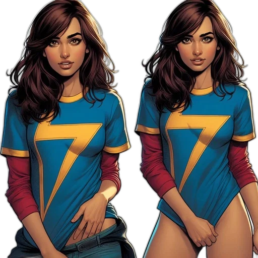 comic book art, concept art, cartoon, two transparent PNG cut-out