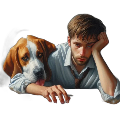 animal, face, oil painting, photorealistic transparent PNG cut-out