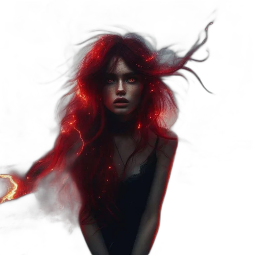 hair, concept art, fantasy art, photorealistic transparent PNG cut-out