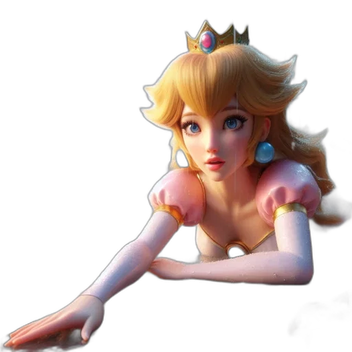 crown, dress, face, 3d render transparent PNG cut-out