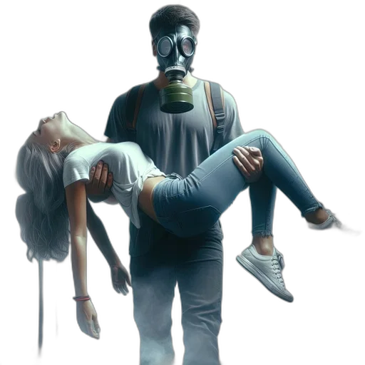mask, jacket, face, creature transparent PNG cut-out