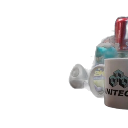 robot, bottle, 3d render, desk transparent PNG cut-out