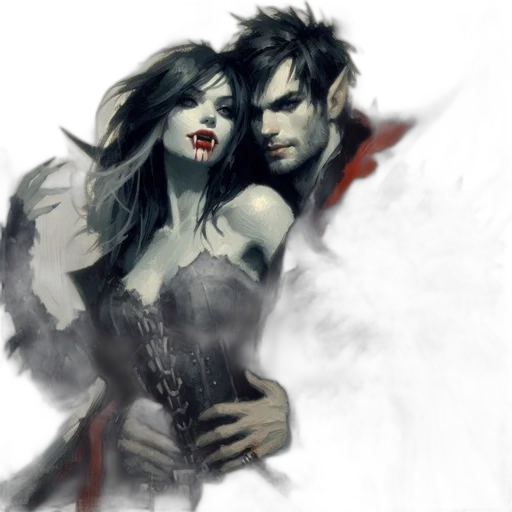 fantasy art, concept art, watercolor, comic book art transparent PNG cut-out