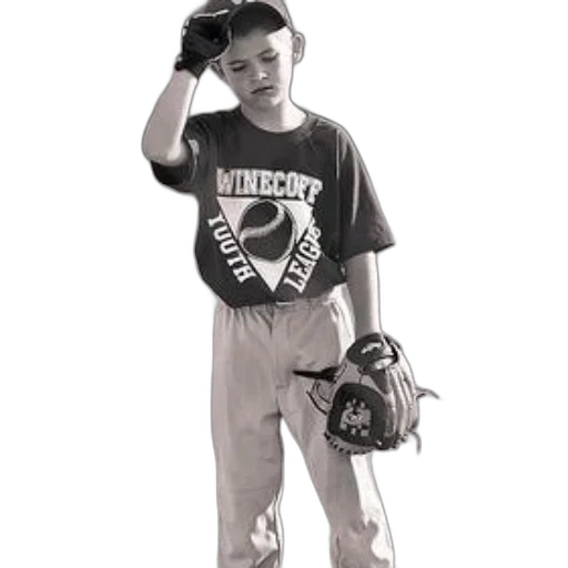 young, baseball, player, wearing transparent PNG cut-out