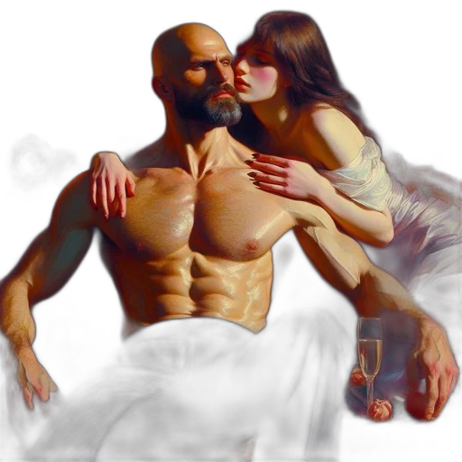photorealistic, oil painting, concept art, fantasy art transparent PNG cut-out