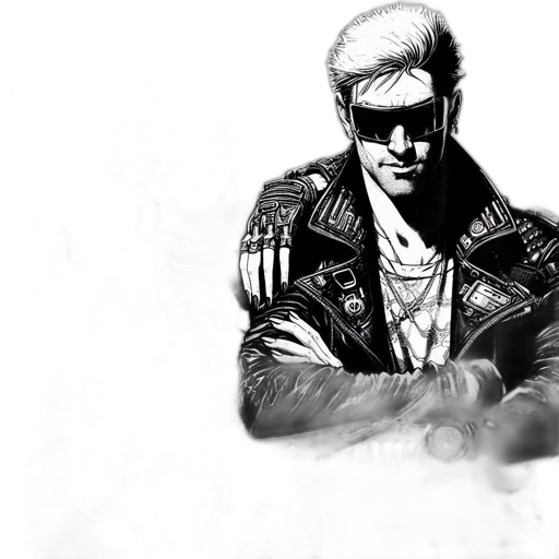 jacket, weapon, comic book art, concept art transparent PNG cut-out