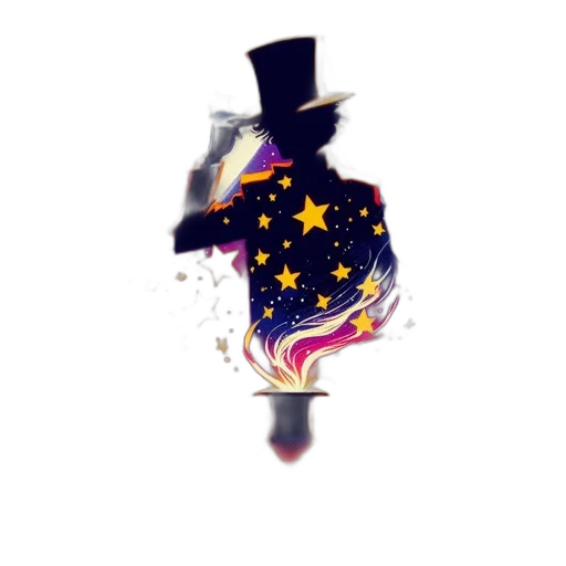 staff, hat, crown, jacket transparent PNG cut-out