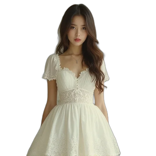 dress, photorealistic, monochrome, pastel transparent PNG cut-out