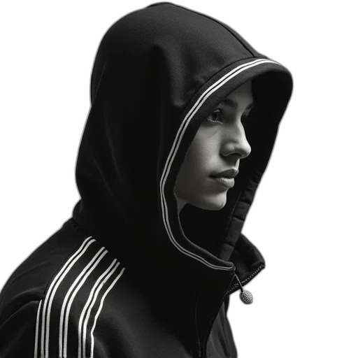 jacket, face, hat, photorealistic transparent PNG cut-out