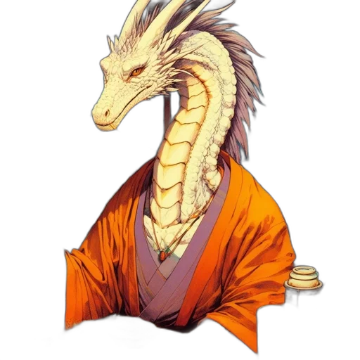 dragon, staff, animal, creature transparent PNG cut-out