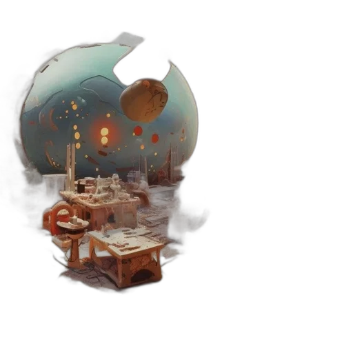 furniture, concept art, 3d render, fantasy art transparent PNG cut-out