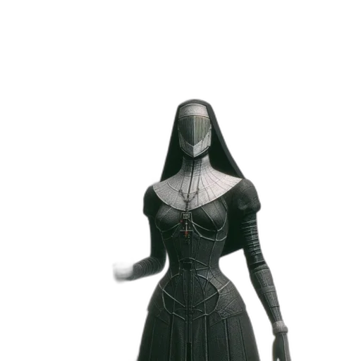 dress, mask, staff, robot transparent PNG cut-out