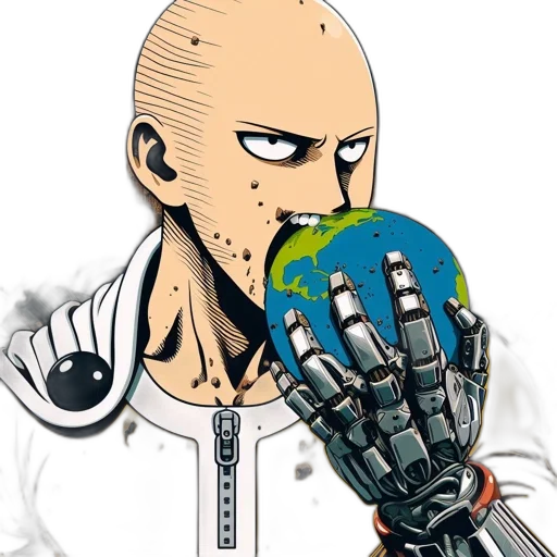 robot, mask, weapon, staff transparent PNG cut-out