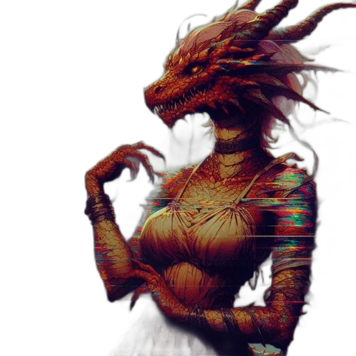 dragon, creature, dress, mask transparent PNG cut-out