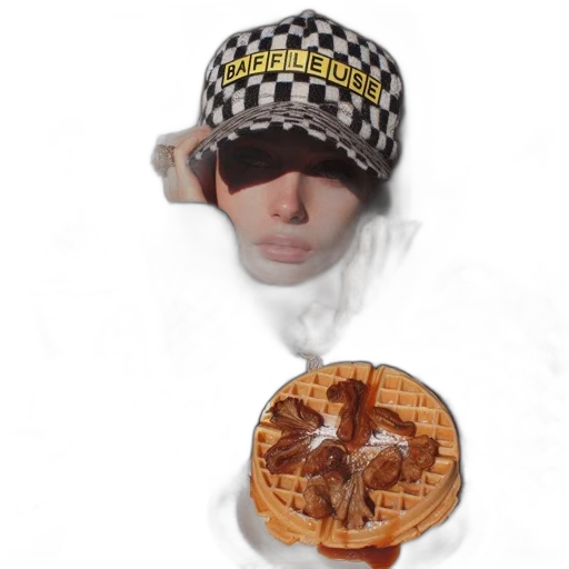 food, hat, face, jacket transparent PNG cut-out