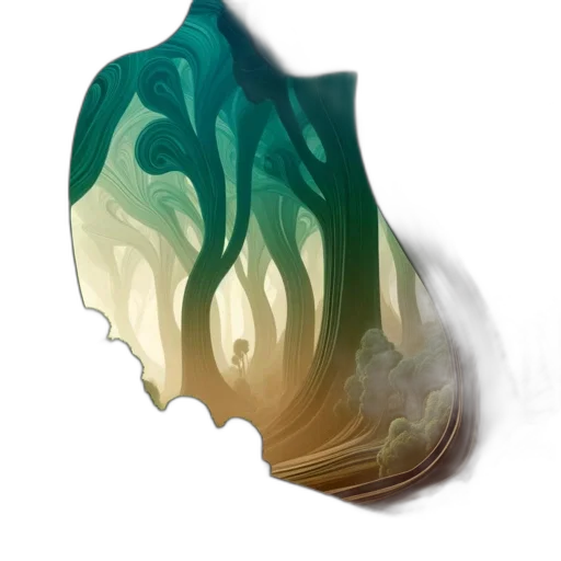 mask, hair, tree, dragon transparent PNG cut-out