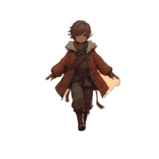 jacket, staff, sword, weapon transparent PNG cut-out
