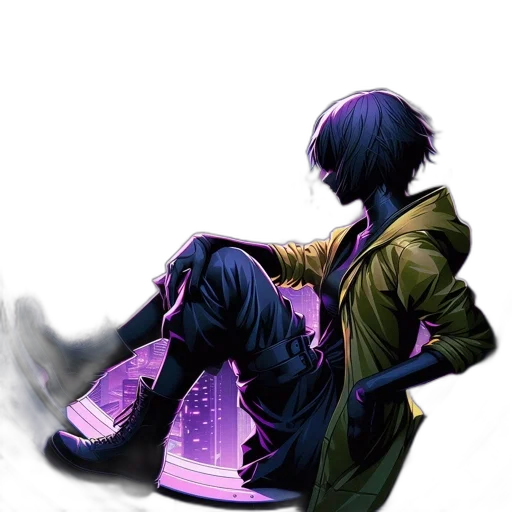 jacket, shoes, sword, weapon transparent PNG cut-out