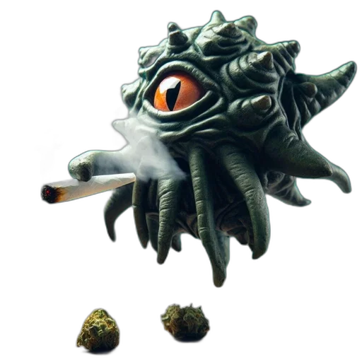 creature, dragon, staff, crown transparent PNG cut-out
