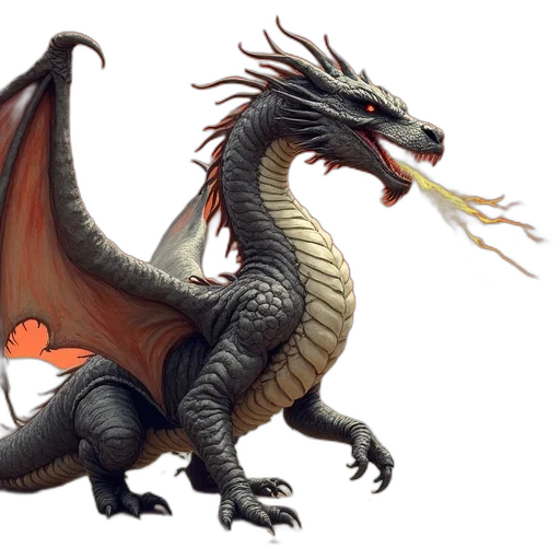 dragon, creature, animal, fantasy art transparent PNG cut-out