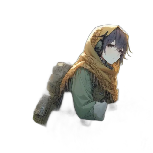 weapon, jacket, mask, robot transparent PNG cut-out