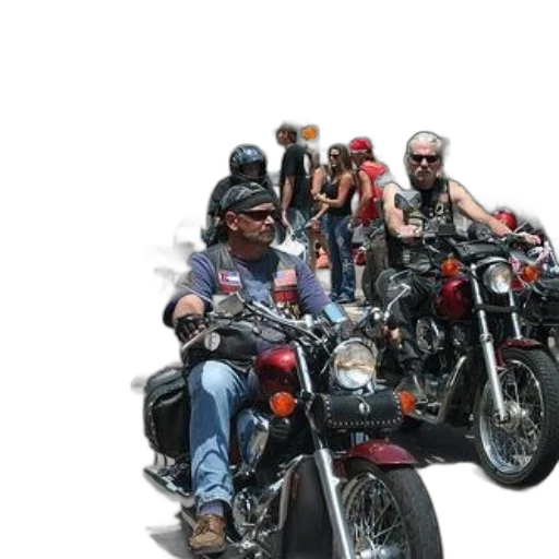 motorcycle, riders, city, street transparent PNG cut-out