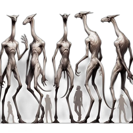 creature, animal, concept art, 3d render transparent PNG cut-out