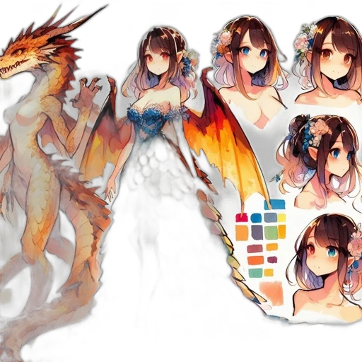 dragon, creature, fantasy art, concept art transparent PNG cut-out