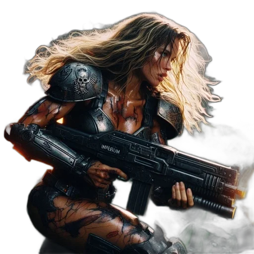 weapon, concept art, comic book art, cyberpunk transparent PNG cut-out