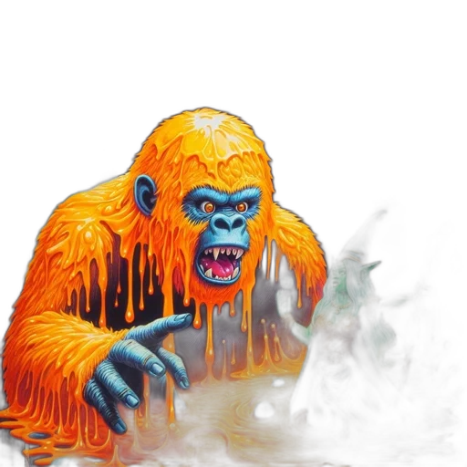 creature, mask, staff, face transparent PNG cut-out