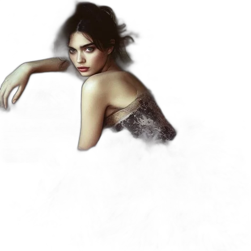dress, jewelry, photorealistic, fantasy art transparent PNG cut-out